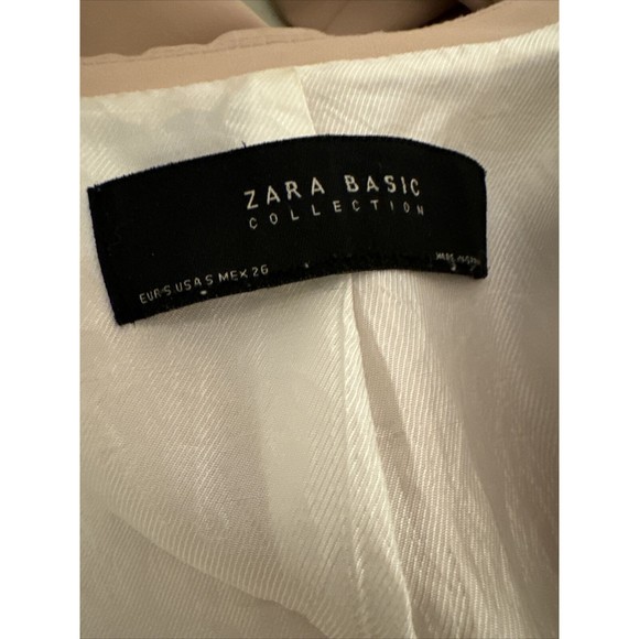 Zara Basic Collection Camel Double Breasted  Long Blazer Jacket Dress Women M - Picture 10 of 10